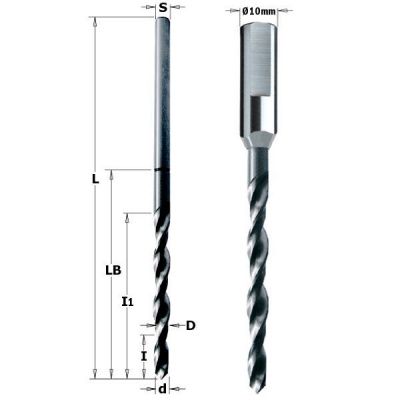 Фото 5,7x60x145 Z=2 S=5,7 RH Сверло СМТ ANUBA в интернет-магазине ToolHaus.ru